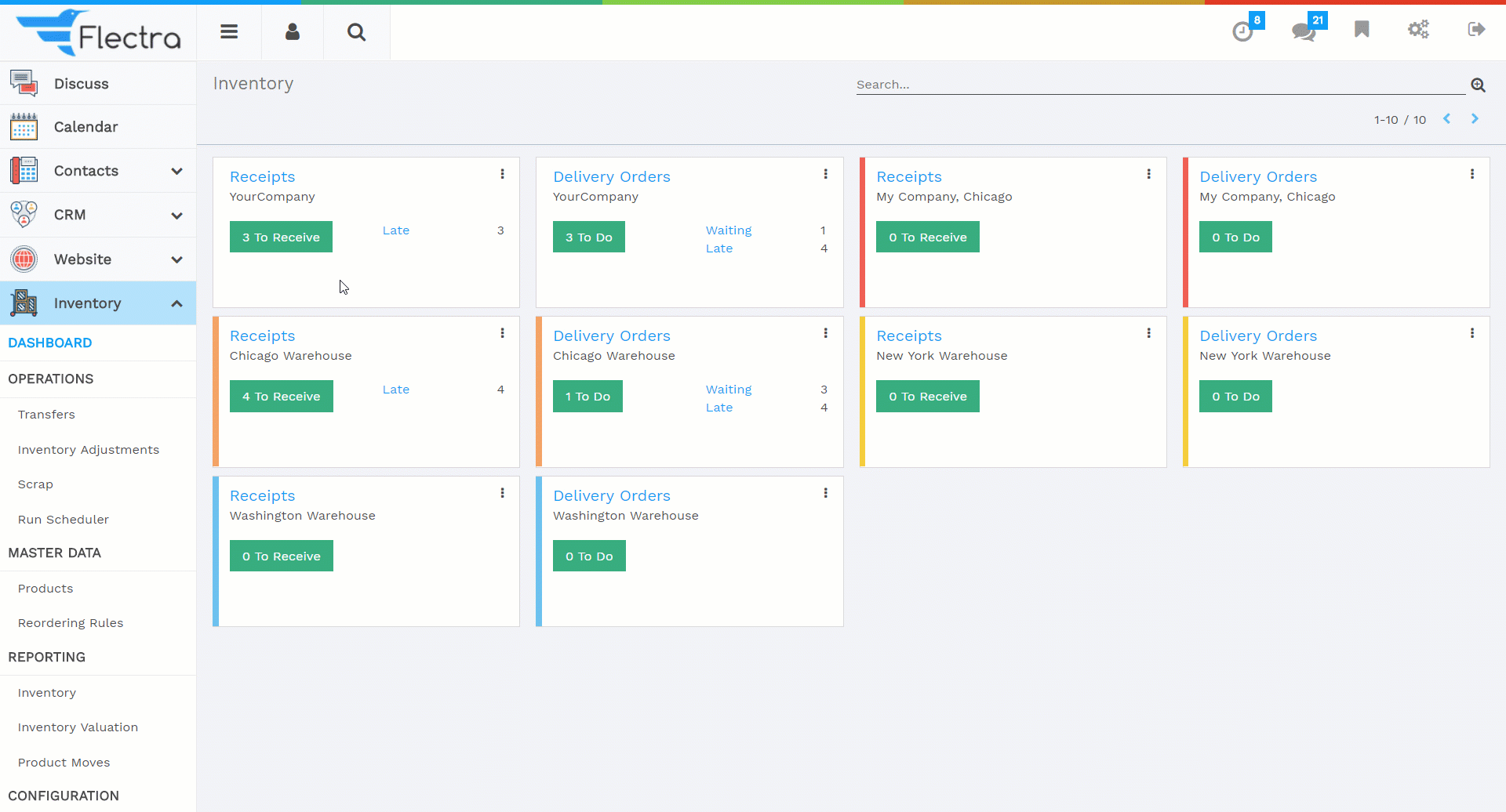 Flectra image and text block
