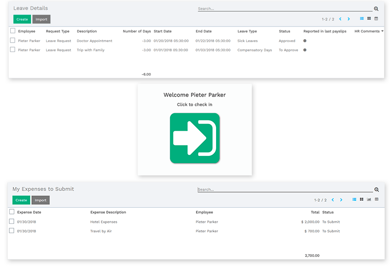 Flectra image and text block