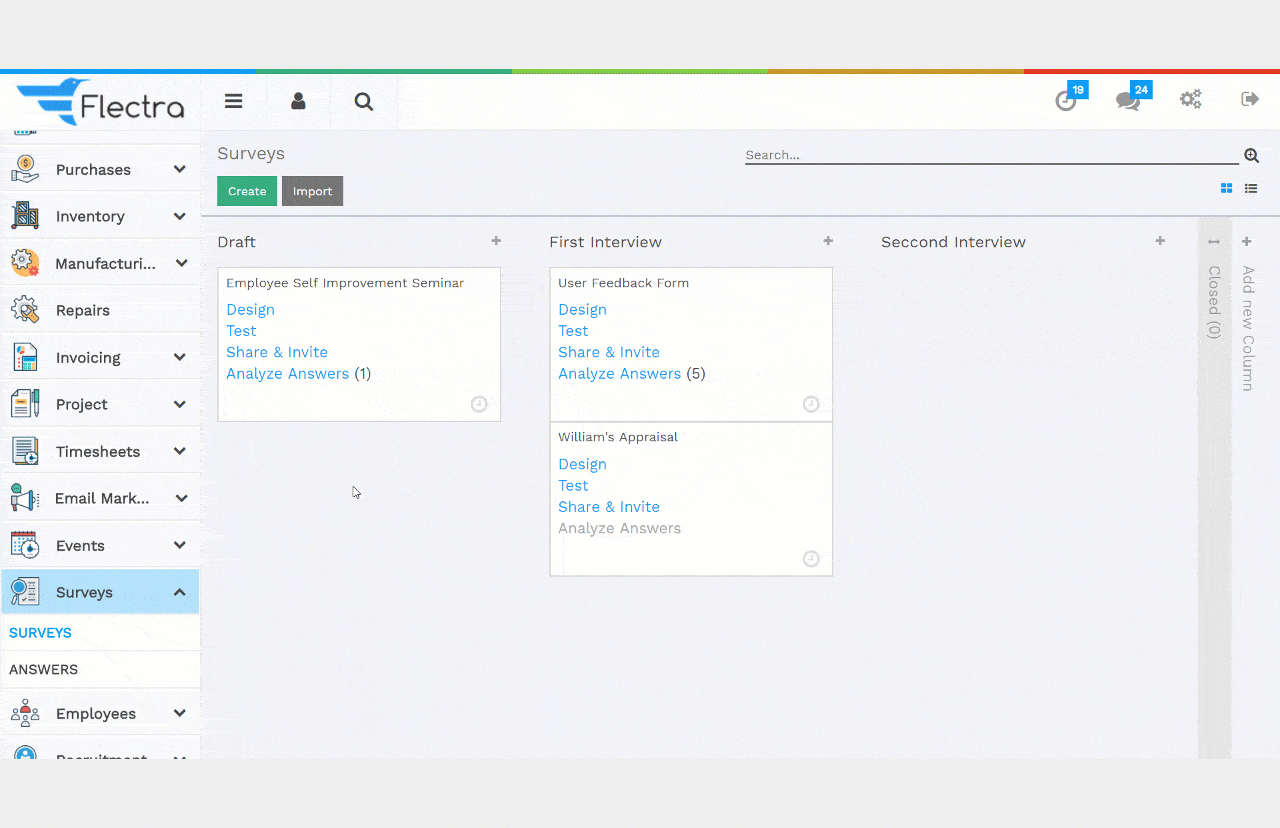 Flectra image and text block